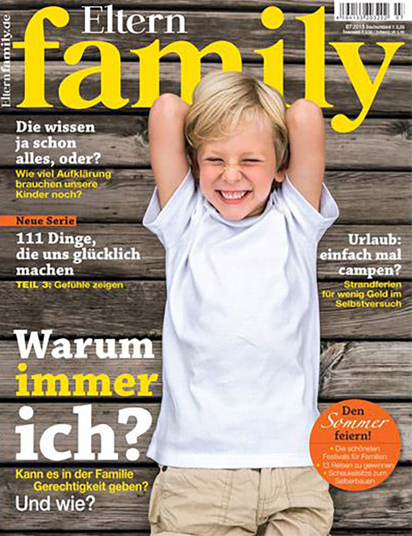 Cover Eltern Family Magazin aufgenommen am klopeiner See in Kärnten von fotograf aus Klagenfurt